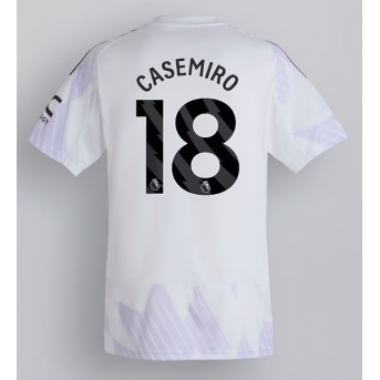 Billige Fotballdrakt Manchester United Casemiro #18 Replika Bortedrakt 2025-26 Kortermet